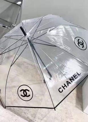 Парасоля зонт під бренд chanel силіконовий1 фото
