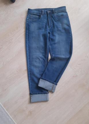 Шикарные джинсы бойфренды прямые трубы синие л5 фото