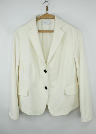 Шикарний люкс блейзер жакет akris punto wool/angora bland milk blazer jacket