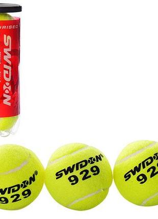 Теннисные мячи 3 шт, 65мм, 1 сорт, 40% натур шерсть, ms 1178