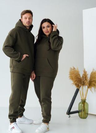 Костюм флис футер пенье оверсайз unisex худи джоггеры костюм женский костюм мужской костюм детский10 фото