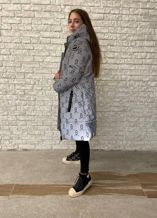 Зимняя светоотражающая куртка подростковая на девочку/ модное пальто пуховик для подростков девушек - зима6 фото