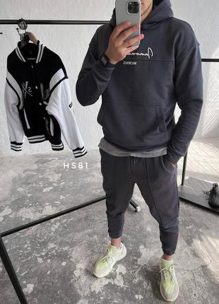 Спортивный костюм оверсайз серый
