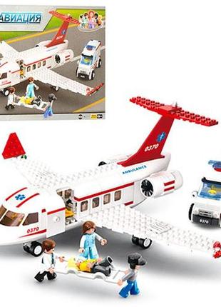 Конструктор sluban авиация, скорая помощь,самолет,машин,фигурки,в кор, m38-b0370