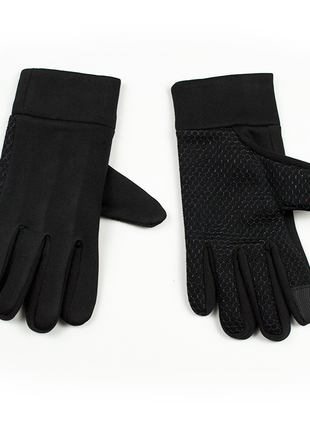 Спортивні чорні рукавиці highway l сенсорні, осінь, зима, для активного відпочинку чи вело2 фото