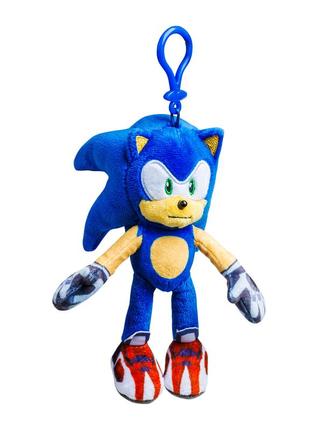 Мягкая игрушка на клипсе sonic prime – соник-спортсмен (15 cm)