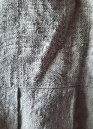 Винтажное дизайнерское платье в этно бохо стиле из льна старинное6 фото