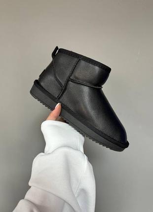 Ugg ultra mini black leather