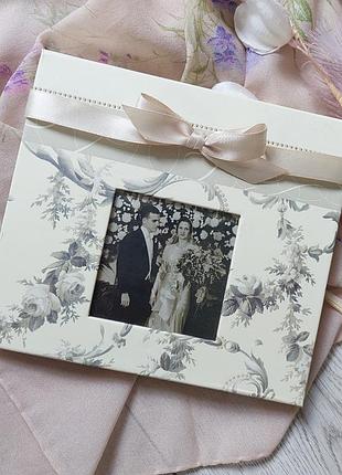 Винтажный свадебный фотоальбом (40 фотографий:12. 5 см на  17.5 см)