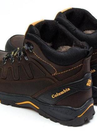 Шкіряні зимові ботинки columbia коричневі3 фото