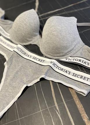 Комплект белья victoria’s secret женский vs, 36b бюстгальтер трусики стринги, бюст, ли ф4 фото