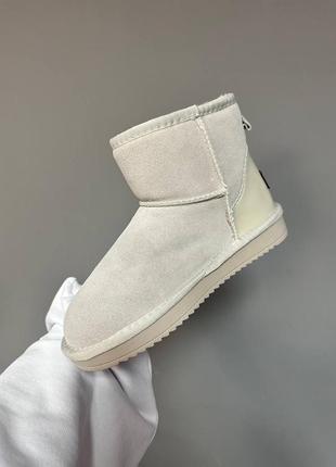 Женские угги ugg ultra mini cream leather4 фото