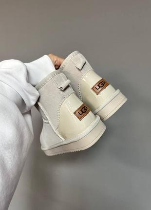 Женские угги ugg ultra mini cream leather8 фото