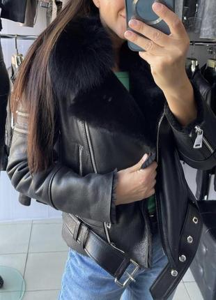 Натуральна дублянка авіатор2 фото