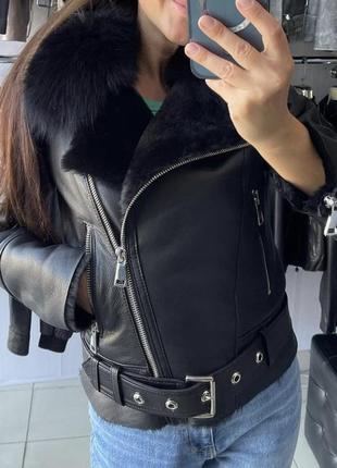 Натуральна дублянка авіатор3 фото