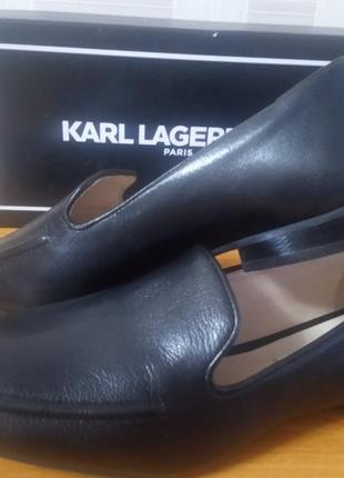 Кожаные оригинальные туфли karl lagerfeld4 фото