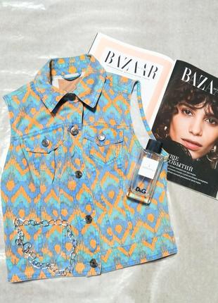 Женская джинсовая безрукавка жилетка fb sister