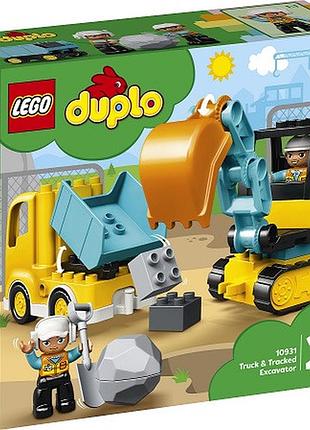 Конструктор lego duplo town вантажівка та гусеничний екскаватор 20 деталей (10931)