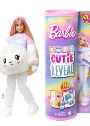 Кукла barbie "cutie reveal" серии "мягкие и пушистые" – ягненка