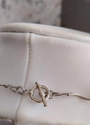 Серебряное с темными натуральными морскими жемчугами ожерелье колье англия10 фото