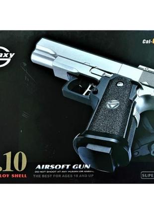 Страйкбольний пружинний дитячий пістолет colt1911pd чорний. дитячий пістолет із кульками
