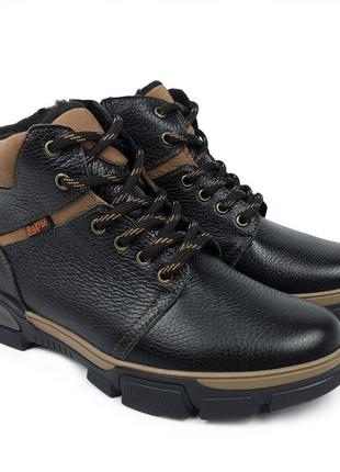 Фирменные мужские зимние ботинки натуральная кожа + молния braxton1 фото
