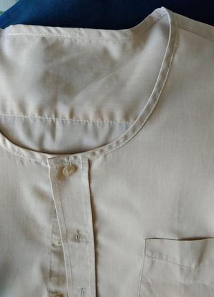 Р 14-16 / 48-50-52 легка бежева блуза кофта форма для медичного працівника бавовна4 фото