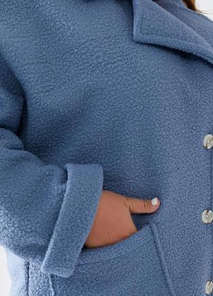 Стильное женское пальто из барашка батал3 фото