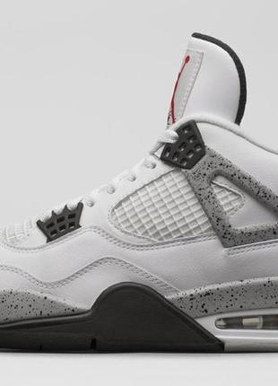 Кроссовки мужские женские air jordan 4 retro, белые (аир джордан ретро, джорданы, кросівки)