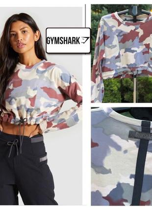 Gymshark оверсайз свитшот худи женское укороченное м