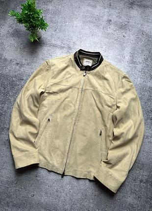 Мужская кожаная куртка armani collezioni suede gambskin leather jacket!