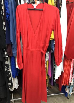 Платье hm, красное платье2 фото