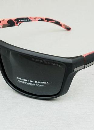 Porsche design очки мужские солнцезащитные черно красные2 фото