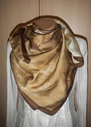 Шикарный шелковый платок alberto fabiani р. 83см х 83см
