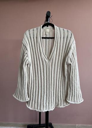 Кофта кардиган вʼязаний беж h&m