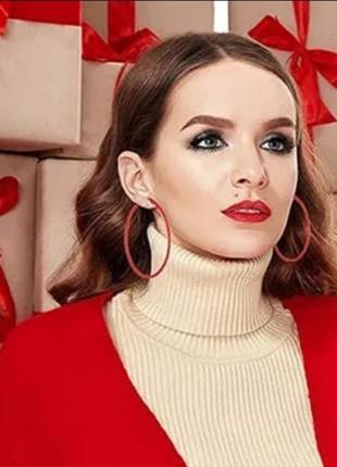 Сережки кільця 6см.