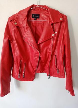 Куртка косуха червона, розмір 42-441 фото