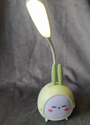 Настільна led-лампа зайчик, лампа нічник кролик2 фото