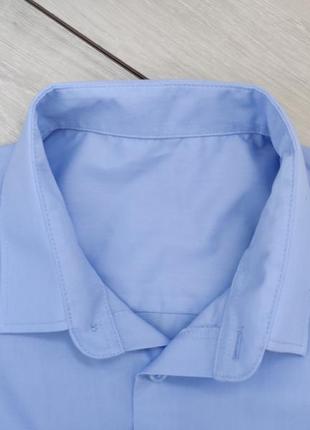 Сорочка  блакитна світло-синя з кишенею4 фото