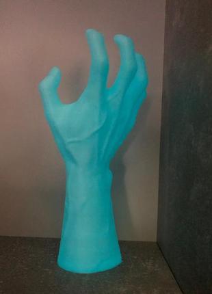 Фосфорисцентная (бирюзовое свечение) «рука из преисподней» с возможностью крепления на стену (12010050199)