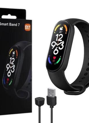 Фитнес браслет fitpro smart band m7 (смарт часы, пульсоксиметр, пульс). цвет: черный3 фото