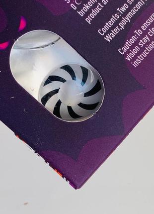 Косплей цветные черно-белые линзы крейзи на хеллоуин