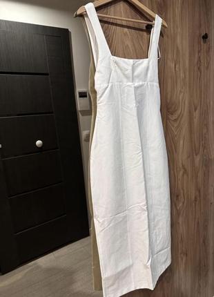 Белое платье zara с открытой спиной6 фото
