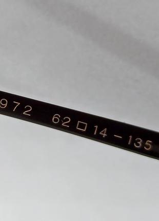 Ray ban 1972 очки унисекс солнцезащитные ромбовидные чёрные в черном металле линзы стекло7 фото