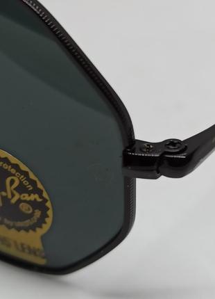 Ray ban 1972 очки унисекс солнцезащитные ромбовидные чёрные в черном металле линзы стекло3 фото