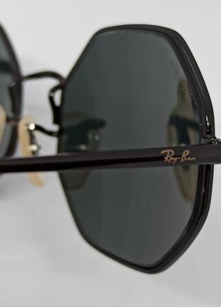 Ray ban 1972 очки унисекс солнцезащитные ромбовидные чёрные в черном металле линзы стекло8 фото