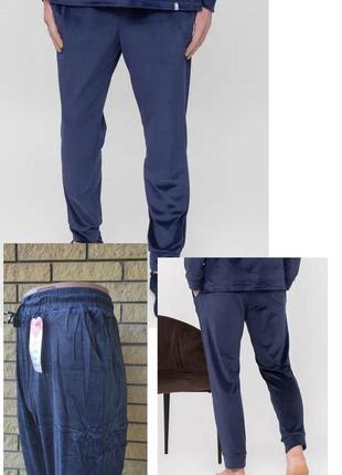 Батальные велюровые домашние, пижамные штаны мужские высокого качества больших и очень больших размеров fyv9 фото