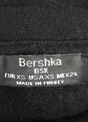 🖤базовый свитшот bershka xs/s женский гольф свитер водолазка черный лонгслив на манжетах2 фото