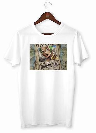 Футболка с оригинальным принтом "one piece ван-пес разысканная открытка roronoa zoro ророноа зеро