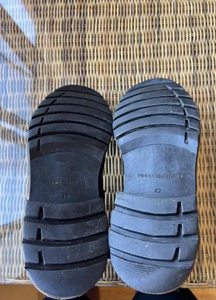 Шкіряні черевики tommy hilfiger оригінальні чорні сині6 фото